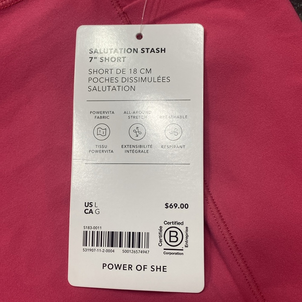 Brand new pink athleta shorts. Tags still on - Picture 2 of 4